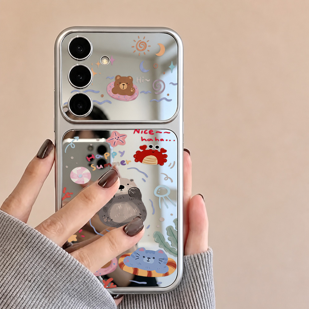Cartoon Bear Mirror Case with  - Phone Cases Galaxy A16 5G recension och pris