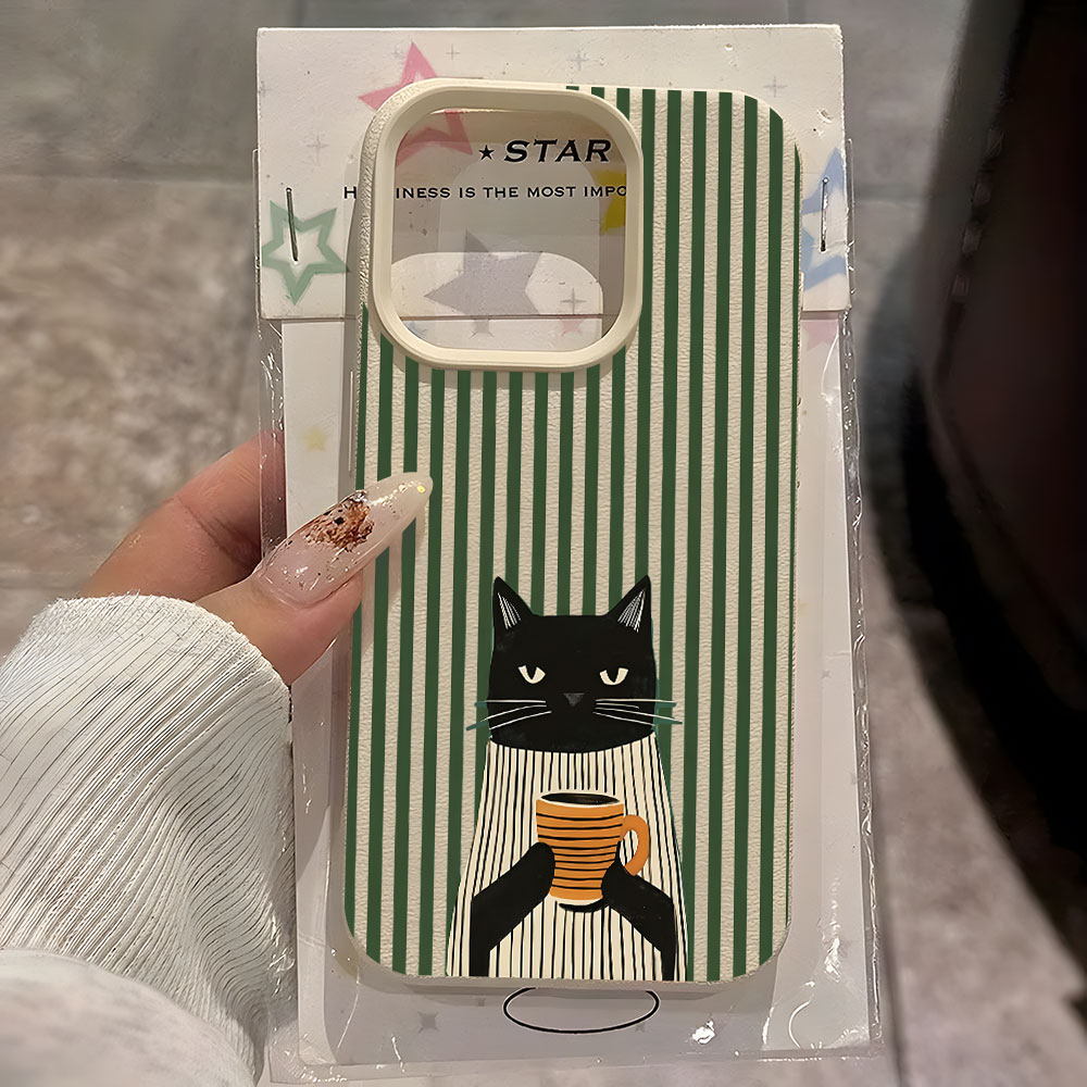 Funny Coffee Cat Pattern Lyche - Phone Cases Xr Iphone recension och pris