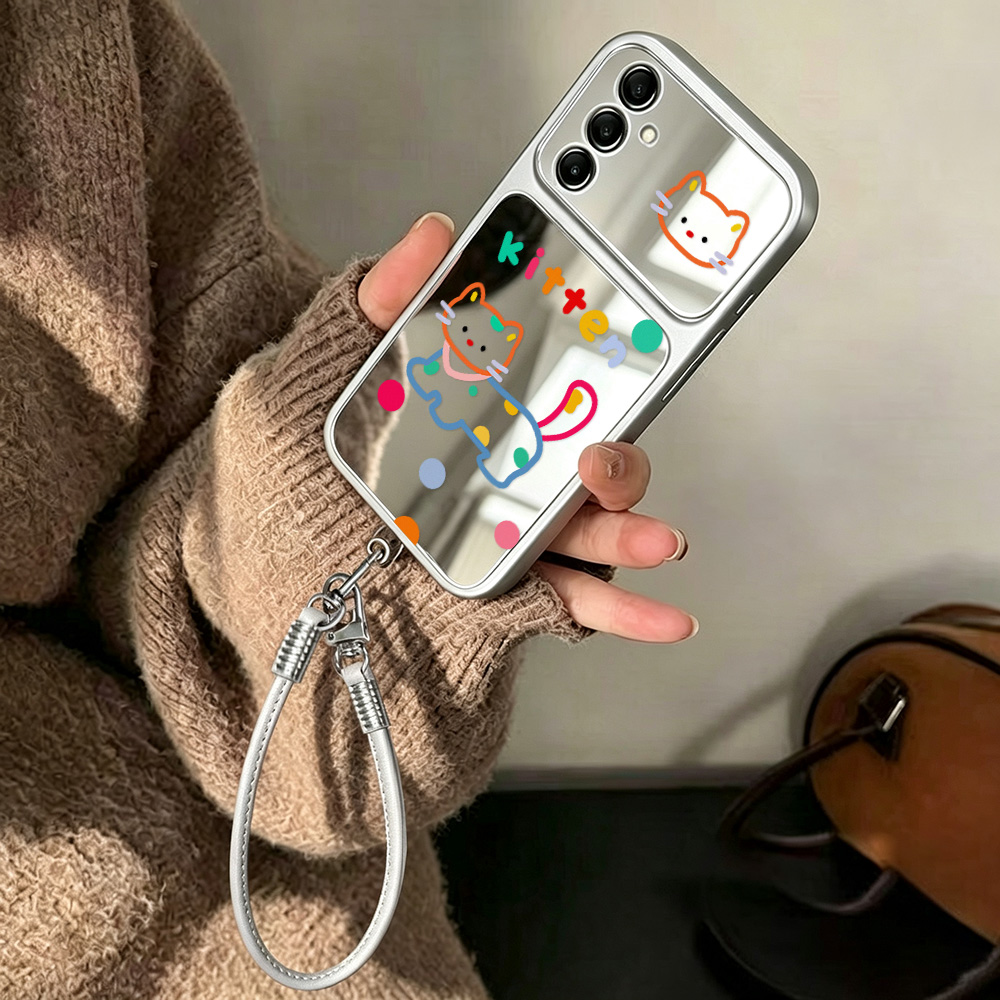Cute Cat Mirror Case with Phon - Phone Cases Galaxy A16 5G recension och pris