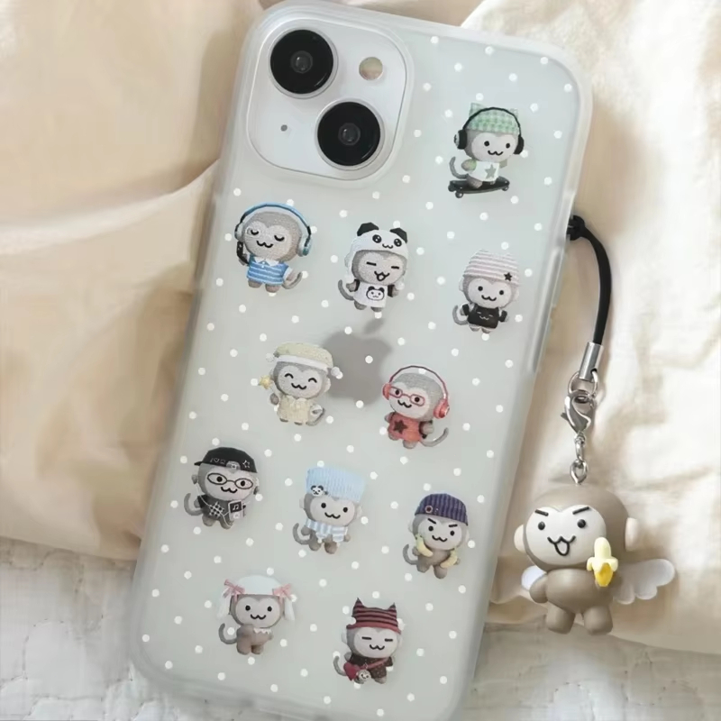 Simple Kawaii Monkey White Pol - Phone Cases Iphone 13 recension och pris