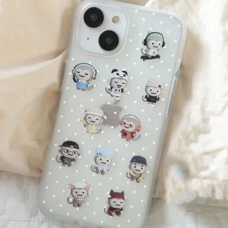 Simple Kawaii Monkey White Pol - Phone Cases Iphone 13 recension och pris
