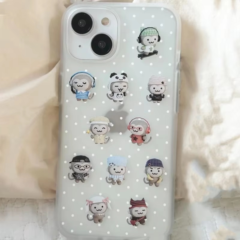 Simple Kawaii Monkey White Pol - Phone Cases Iphone 13 recension och pris